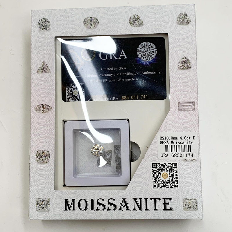 Đá Moissanite trắng hàng hộp 10ly