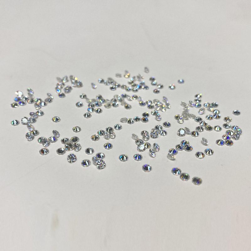 Kim Moissanite tròn trắng (hàng vỉ) 2.4mm