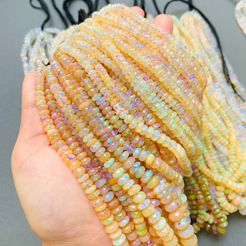 Chuỗi Opal mài giác đa sắc