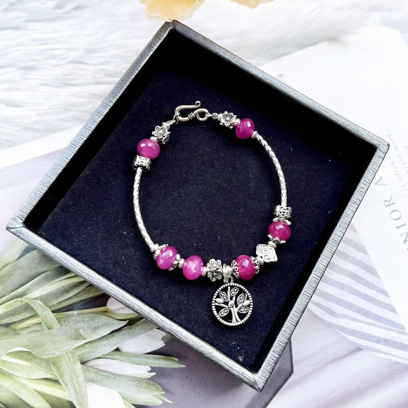 Ruby mix charm bạc thái